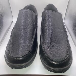 Hush Puppies Men's Black Leather Loafers